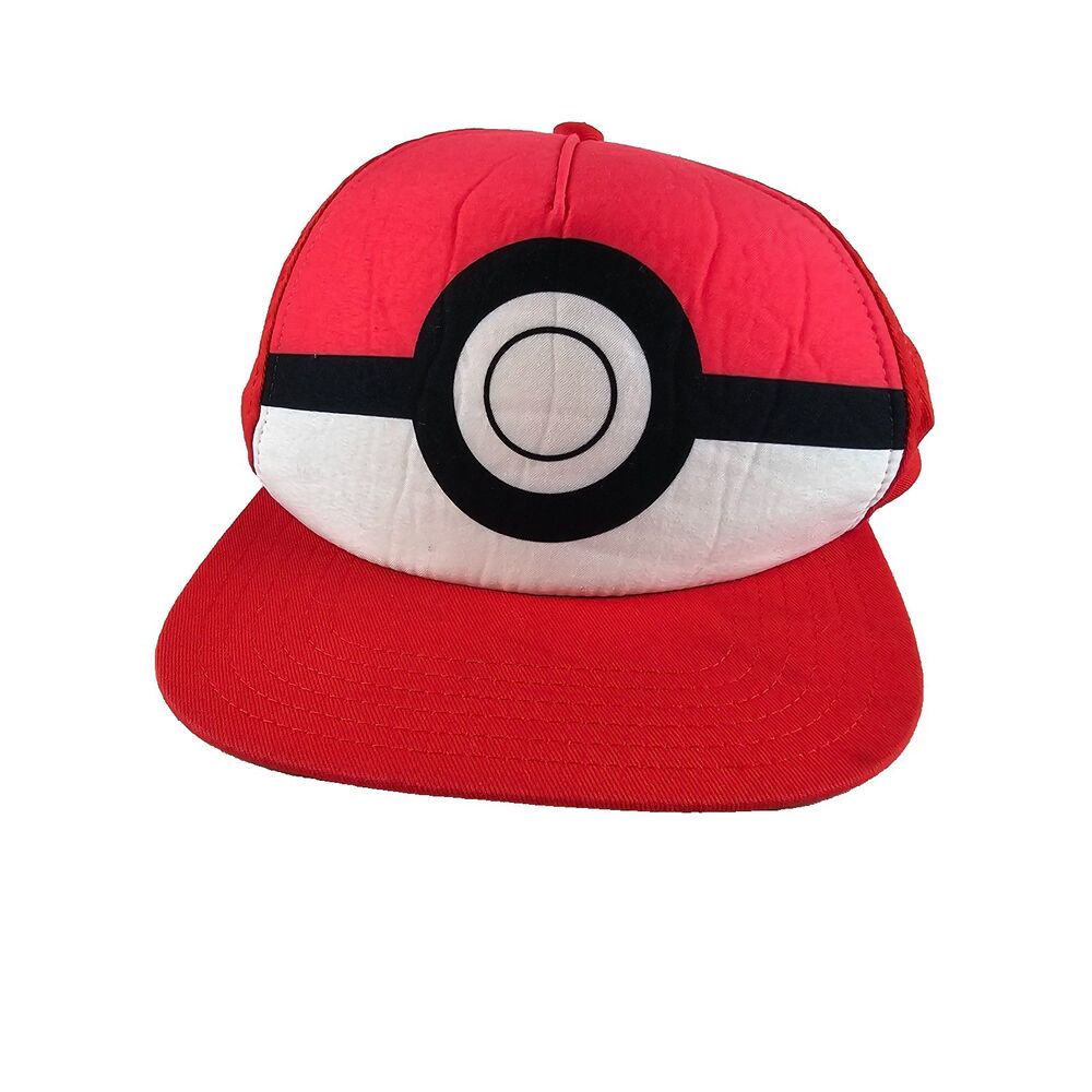 Pokemon Pokeball Snapback Hat Youth Red White Nintendo Adjustable Cap 2022